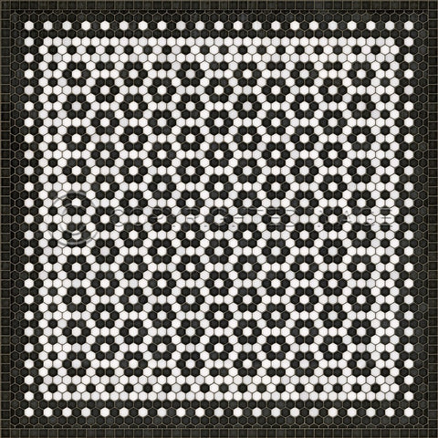 Mosaic C "Catherine Street" Vinyl Floorcloth - Spicher & Co.