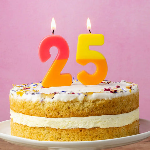 Multicolored Birthday Number Candle - 5