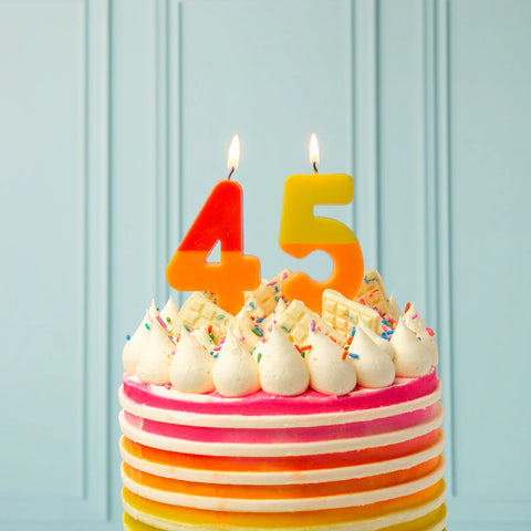 Multicolored Birthday Number Candle - 5