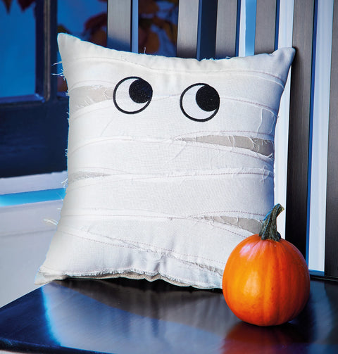 Mummy Embroidered Pillow