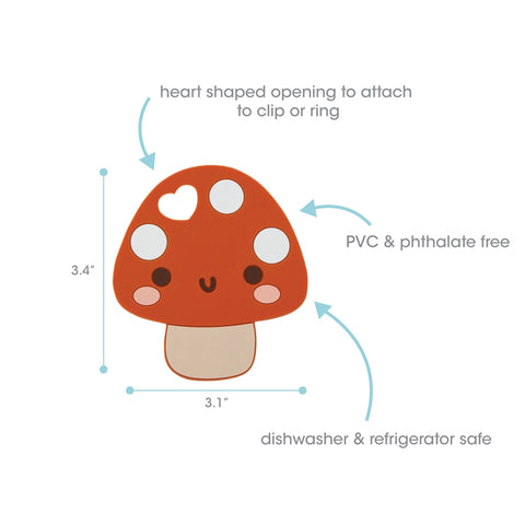 Mushroom Silicone Baby Teether