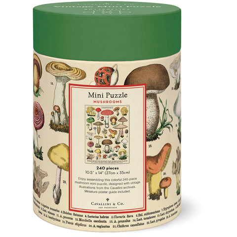 Mushrooms Mini Puzzle - Cavallini
