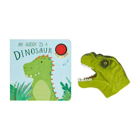 My Buddy Is A Dinosaur Board Book + Puppet