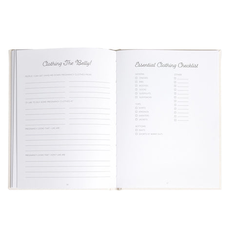 My Pregnancy Journal, Cream Linen