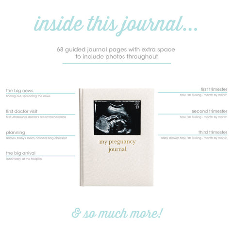 My Pregnancy Journal, Cream Linen