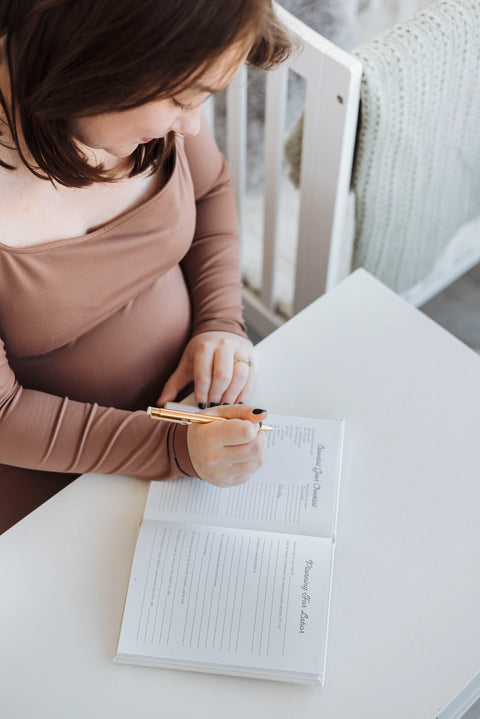 My Pregnancy Journal, Cream Linen