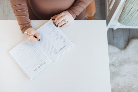 My Pregnancy Journal, Cream Linen