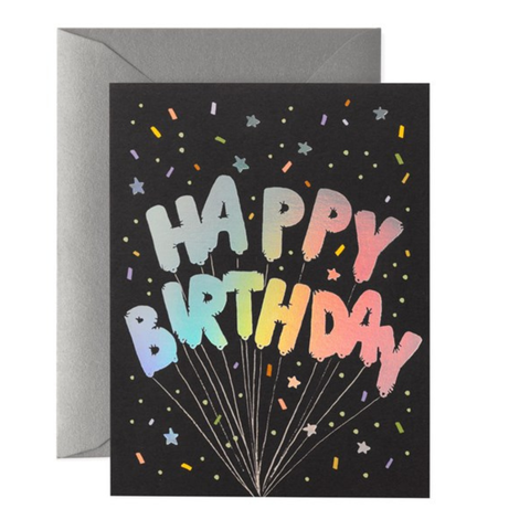 Mylar Birthday Balloons Card - Rifle Paper Co