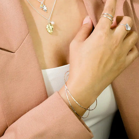 Nami Hammered Texture Bangle - Boma