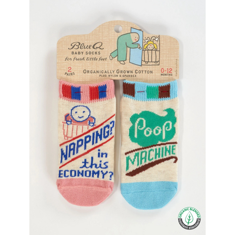 Napping? In This Economy?/Poop Machine Baby Socks