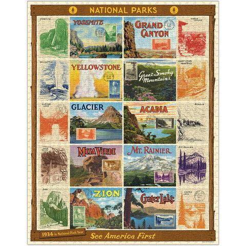 National Parks 1934 Stamp Collection Puzzle - Cavallini