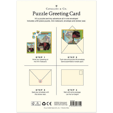 National Parks Puzzle Greeting Card - Cavallini