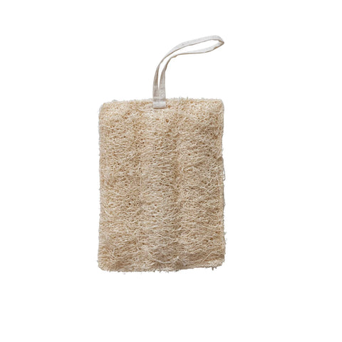 Natural Loofah With Cotton Rope Hanger