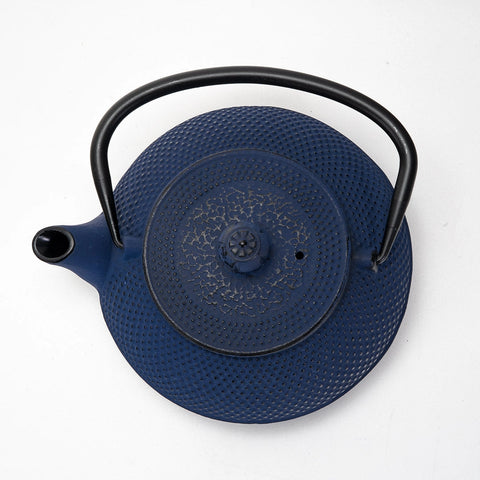 Navy Blue Hobnail Design Tea Pot