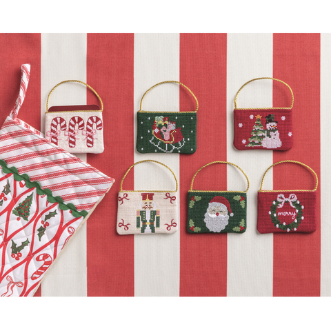 Needlepoint Gift Card Pouch - Snowman