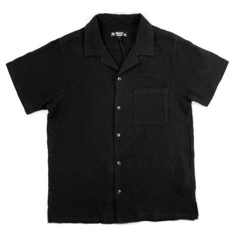 Nero Short Sleeve Button Up Gauze Shirt