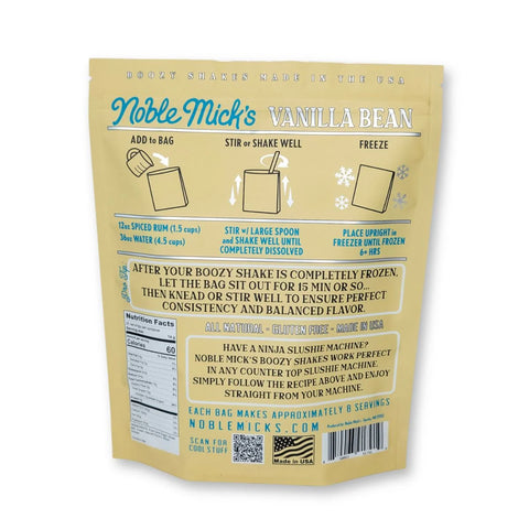 Noble Mick's Boozy Shakes Mix - Vanilla Bean