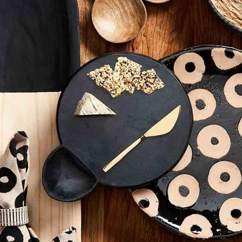 Noir Marble Cheese Board Set