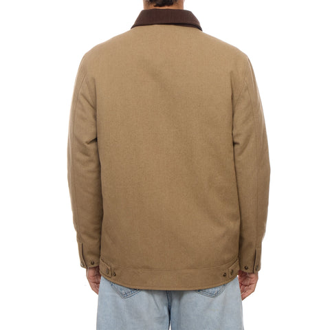Nolan Corduroy Zip Up Jacket - Khaki