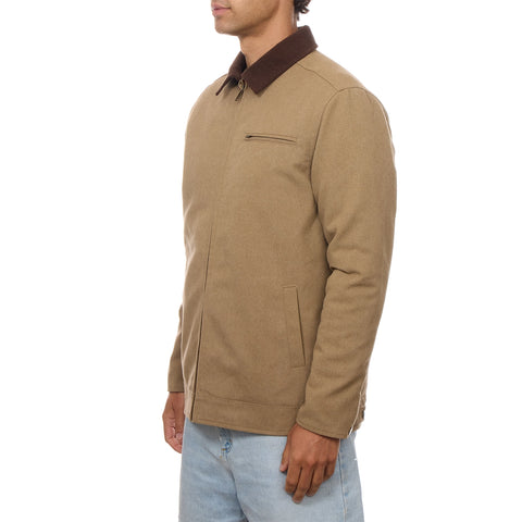 Nolan Corduroy Zip Up Jacket - Khaki