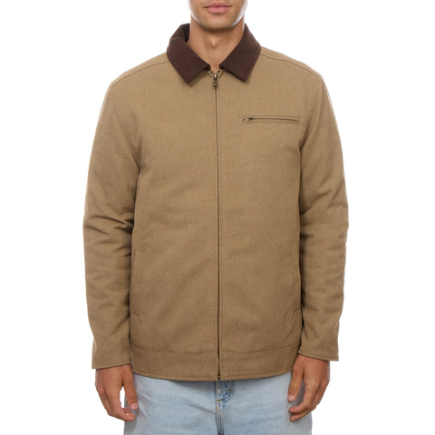 Nolan Corduroy Zip Up Jacket - Khaki