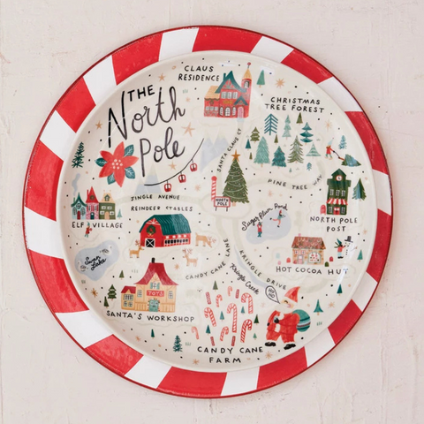 North Pole Scene Plate