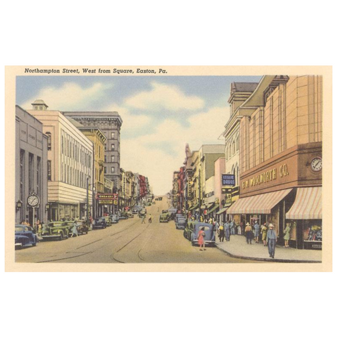 Northampton Street West From Square (Woolworth's)-Easton, PA Magnet