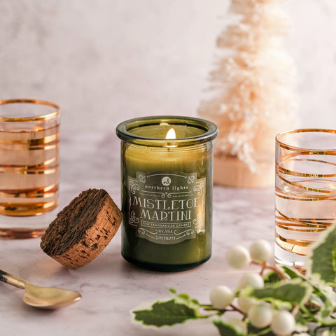 Northern Lights Cocktail Inspired Candle - Mistletoe Martini