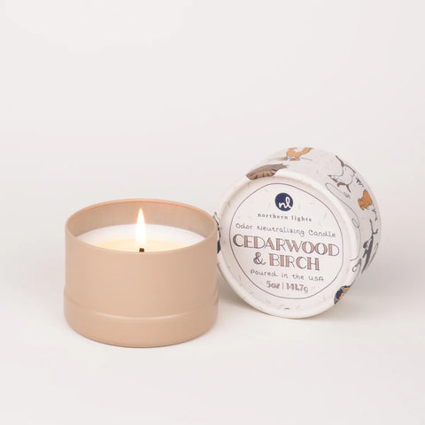 Northern Lights PawsON Odor Neutralizing Candle - Cedarwood & Birch