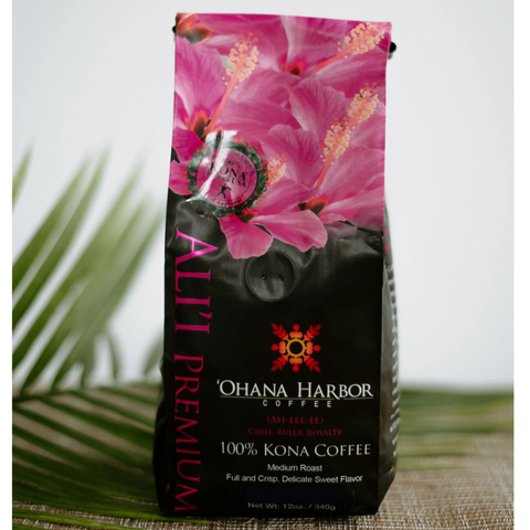 'Ohana Harbor Ali'i Premium 100% Kona Ground Medium Roast Coffee