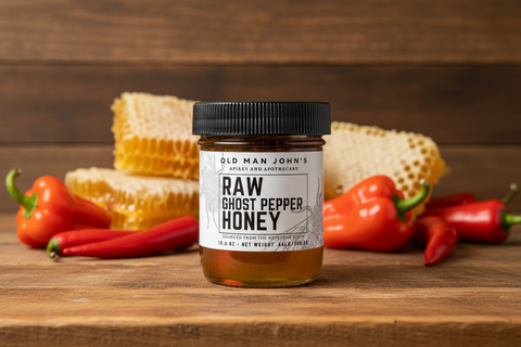 Old Man John's Raw Ghost Pepper Honey