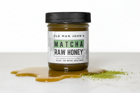Old Man John's Raw Matcha Honey