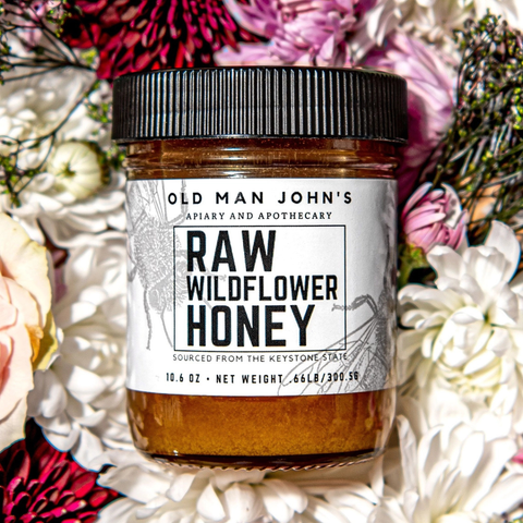 Old Man John's Raw Wildflower Honey