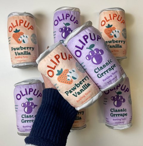 Olipup Squeaker Dog Toy - Pawberry Vanilla