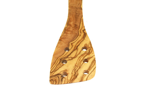 Olive Wood Spatula With Holes, 11.8"