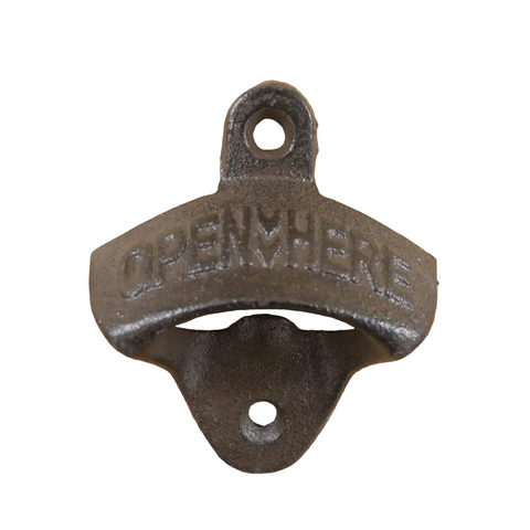 "Open Here" Vintage-Style Cast Iron Bottle Opener