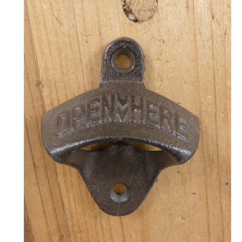 "Open Here" Vintage-Style Cast Iron Bottle Opener