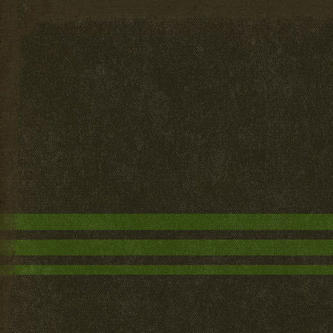 Pattern 50 "Organic Stripes Black and Green" Vinyl Floorcloth - Spicher & Co.