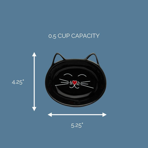 Oscar Cat Dish - Black