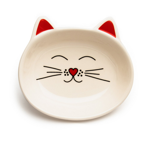 Oscar Cat Dish - Cream