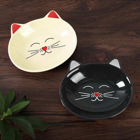Oscar Cat Dish - Cream