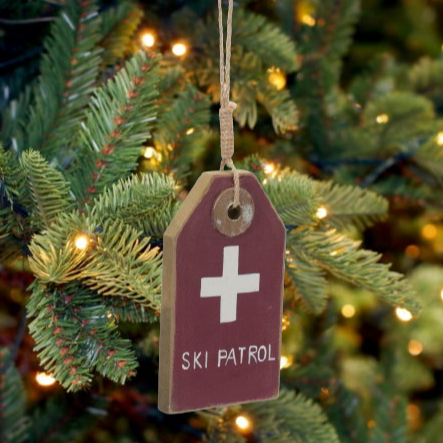 Ski Tag Ornament, Ski Patrol