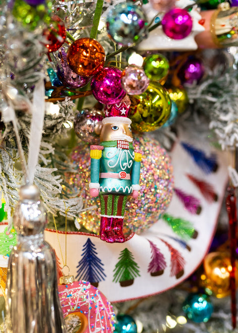 Merry & Bright Bottle Brush Tree Wired Ribbon