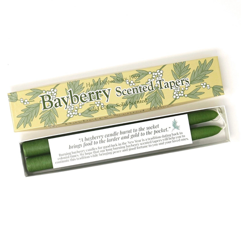 Bayberry Scented Taper Candles - Pair