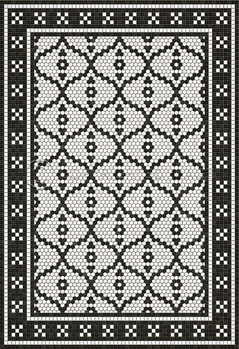 Mosaic F "Pelham Bay Park" Vinyl Floorcloth - Spicher & Co.