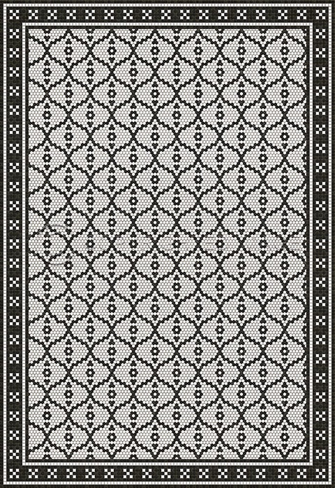 Mosaic F "Pelham Bay Park" Vinyl Floorcloth - Spicher & Co.