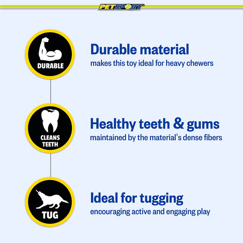 PetSport Kaleidoscope Rope 3-Knot w/ 1.5" Ball 8"