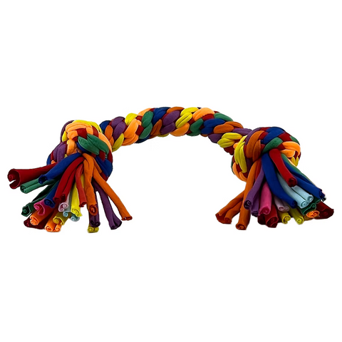 PetSport Kaleidoscope Rope 2-Knot 10"