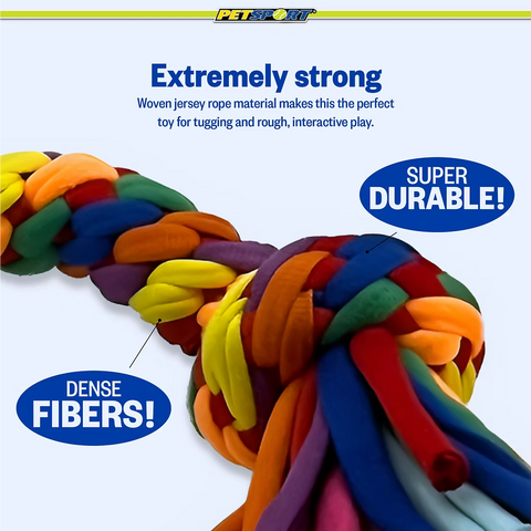 PetSport Kaleidoscope Rope 2-Knot 10"