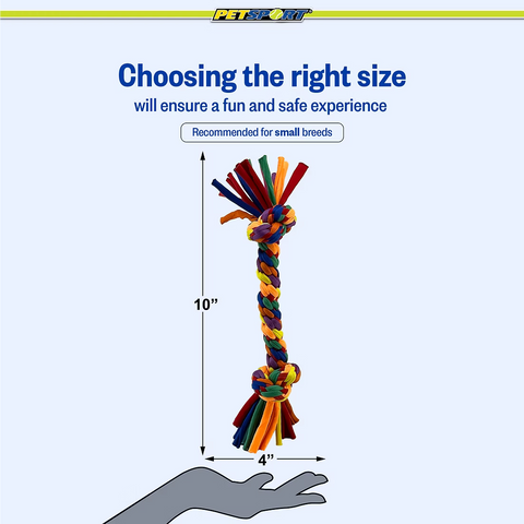 PetSport Kaleidoscope Rope 2-Knot 10"